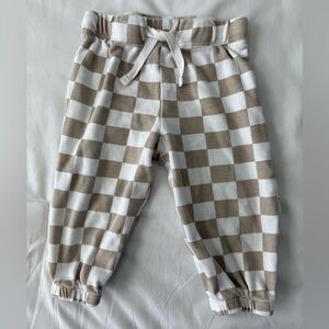 SIIX Organic Cotton checkered jogger pants size 12-18 months